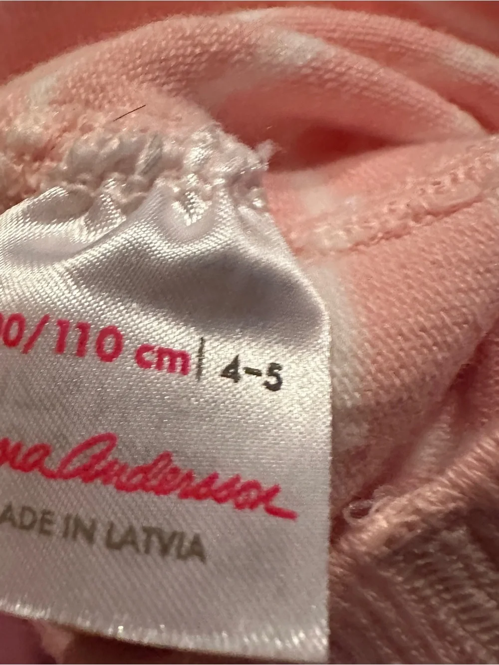 Hanna Andersson pink striped tights 100/110 vguc